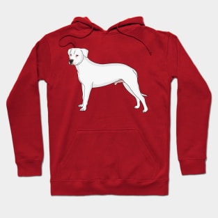 Dogo argentino dog cartoon illustration Hoodie